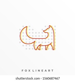 Fox Line Art Illustration Vector Template Suitable for Creative Industry, Multimedia, entertainment, Educations, Shop, and any related business