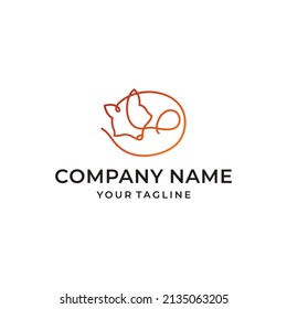 Fox Line Art Logo Design