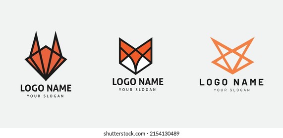 Fox Line Art Logo Design Concepts