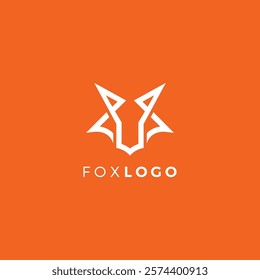 Fox Line Art Logo Design. Fox Head Icon Vector