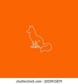 Fox Line Art. Simple Minimalist Logo Design Inspiration. Vector Illustration.