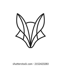 fox line art vector logo template. Suitable for your business company