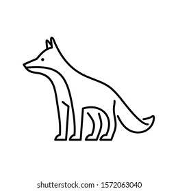 Fox line icon. Icon design. Template elements