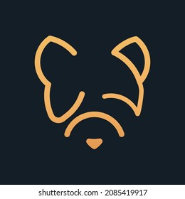 Logo-Design der Fox-Linie. Abstrakte Fuchs-Vektorgrafik