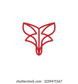 Logo-Design der Fuchslinie. Foxie-Logo. Fuchssymbol