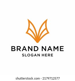fox line logo design template