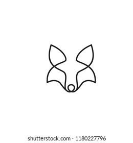 fox line logo icon design
