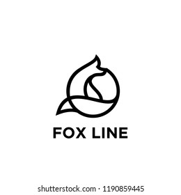 fox line logo icon designs vector