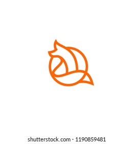 fox line logo icon designs vector