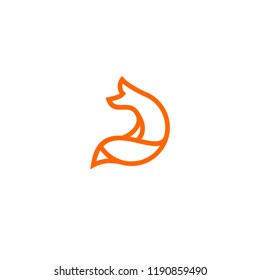 fox line logo icon designs vector