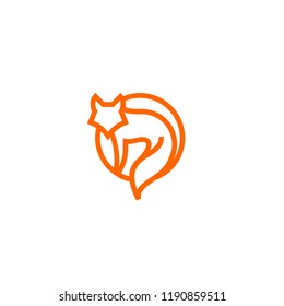 fox line logo icon designs vector