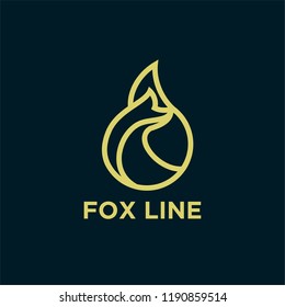 fox line logo icon designs vector