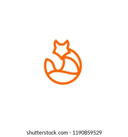 fox line logo icon designs vector