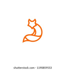 fox line logo icon designs vector