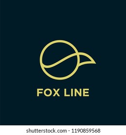 fox line logo icon designs vector