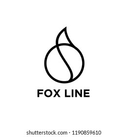 fox line logo icon designs vector