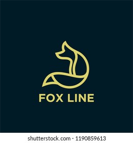 fox line logo icon designs vector