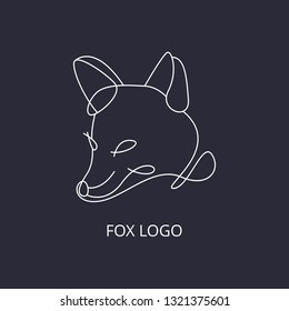 Fox line minimalist logo