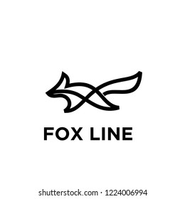 fox line unique animal logo icon designs icon vector