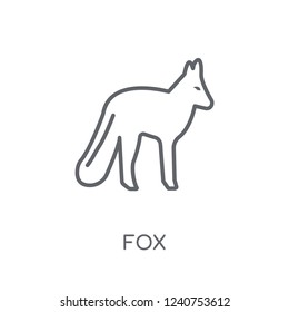 Fox linear icon. Modern outline Fox logo concept on white background from animals collection. Suitable for use on web apps, mobile apps and print media.