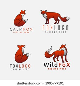 Fox Logo With 4 Style Position 