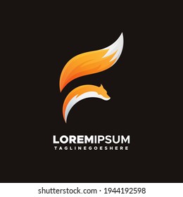 Fox Logo abstract letter F modern