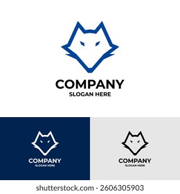 fox logo abstract vector template design