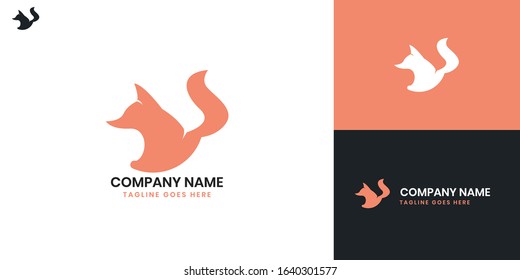 Fox Logo - All elements on this template are editable with vector software