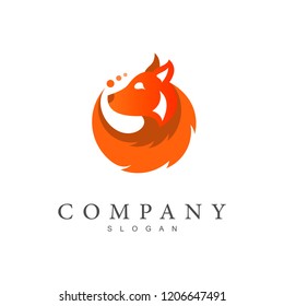 fox logo, animal icon, application logo , web and tech