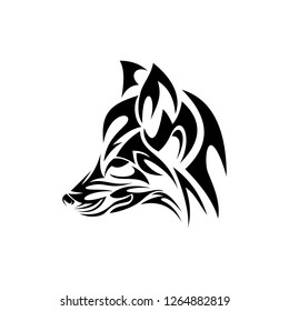 fox logo animal vector