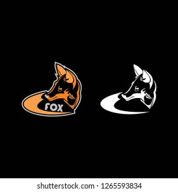 fox logo animal vector
