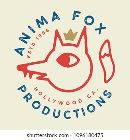 Fox Logo Badge, t-shirt and Apparel Design