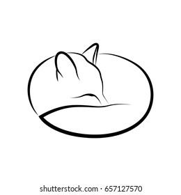 Fox logo. Black and white.