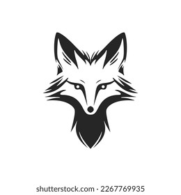 Logo de Fox, blanco y negro, para hacer que tu marca parezca elegante y pulida.