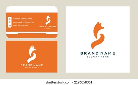 Fox logo and business card template