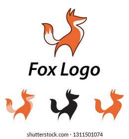 Fox Logo Character Cute Mascot Cartoon