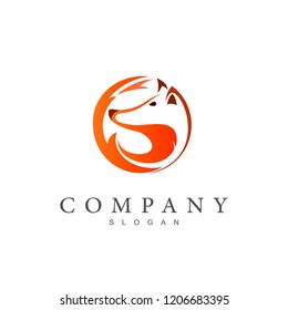 fox logo, circular fox logo , application icon