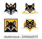 Fox logo collection with unique elements. Premium vector illustration on a white background. Vector of Fox logos or icons. Easy editable layered vector illustration. Wild Animals.
