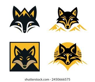 Fox logo collection with unique elements. Premium vector illustration on a white background. Vector of Fox logos or icons. Easy editable layered vector illustration. Wild Animals.