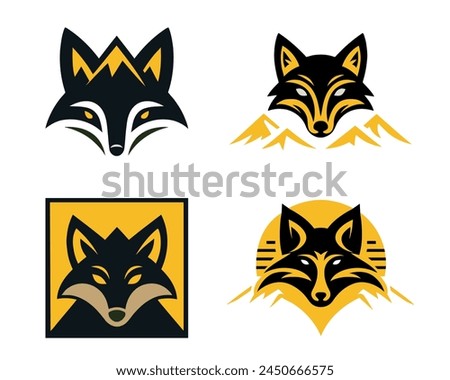 Fox logo collection with unique elements. Premium vector illustration on a white background. Vector of Fox logos or icons. Easy editable layered vector illustration. Wild Animals.
