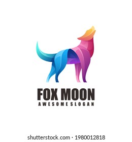 Fox logo Colorful Design Vector