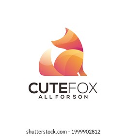 Fox Logo Colorful Illustration Gradient Abstract