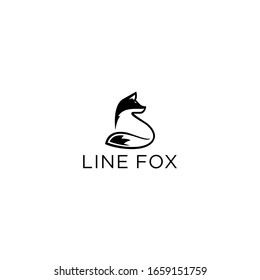 Fox logo with the concept of lines that make up Fox