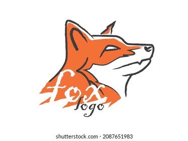 Fox logo concept, vector illustration