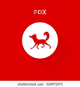 Fox Logo for corporate identity. Vector silhouette illustration.