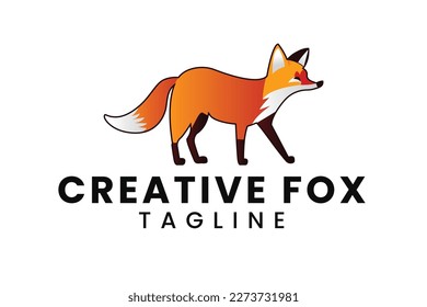 fox logo, creative fox,fox illustration, minimal fox, creative fox, logo design