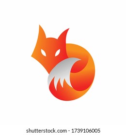 Fox logo design, Animals Fox Logo Template