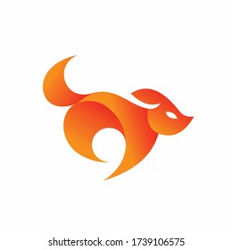 Fox logo design, Animals Fox Logo Template