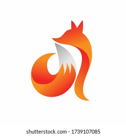 Fox logo design, Animals Fox Logo Template