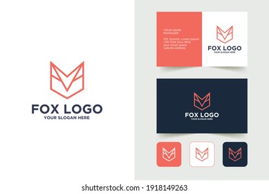 Fox logo design and business card design